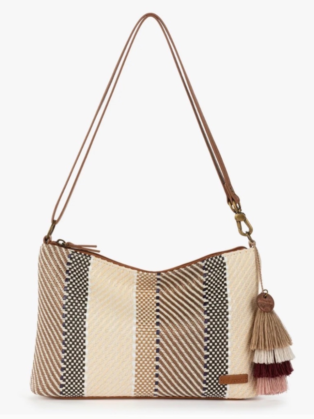 The Sak Lumi Crossbody in Tobacco Batik Woven